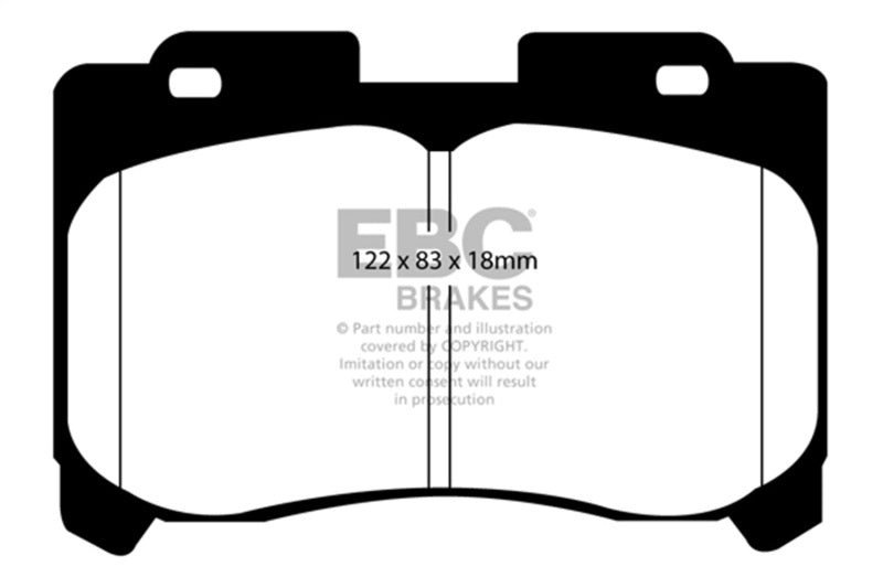 EBC 1993-1998 Toyota Supra 3.0 Twin Turbo Yellowstuff Front Brake Pads DP41004R