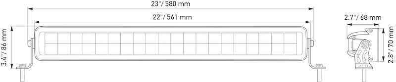 HELLA 358176401 Black Magic 21in Double Light Bar - Driving Beam