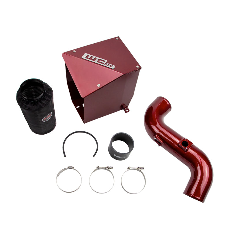 Wehrli Custom Fabrication WCF100194-RED 4in Intake Kit WCFab Red for 2011-2016 Chevrolet Silverado / GMC Sierra 2500 HD / 3500 HD 6.6L LML Duramax