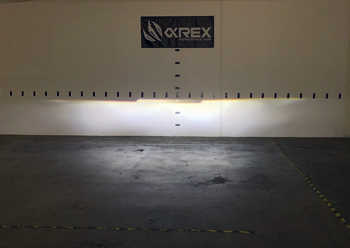 AlphaRex 880122 19-21 Ford Ranger LUXX LED Projector Headlights Plank Style Black with Sequential Signal/DRL