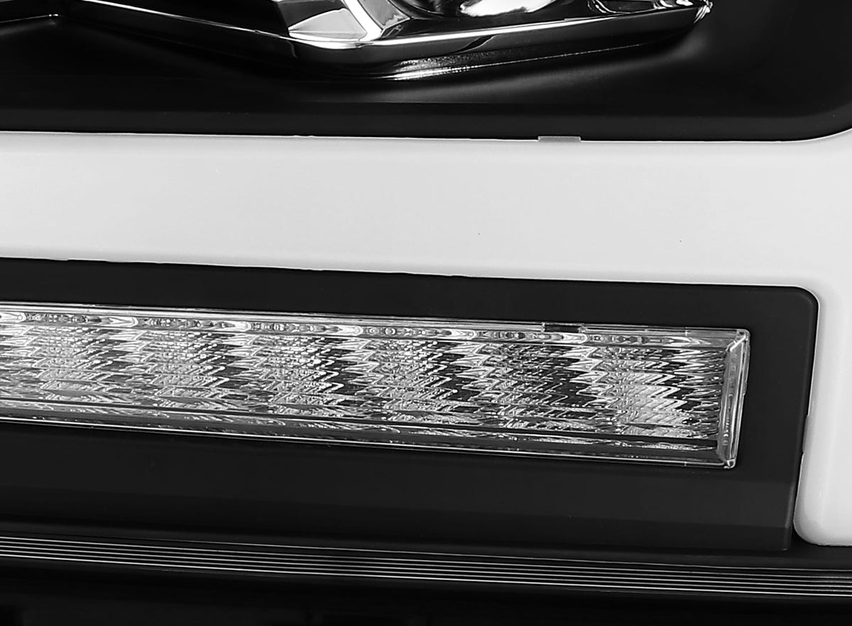 AlphaRex 880545 19-20 Dodge Ram 1500 LUXX LED Projector Headlights Plank Jet Black with Activation Light/Sequential Signal/DRL