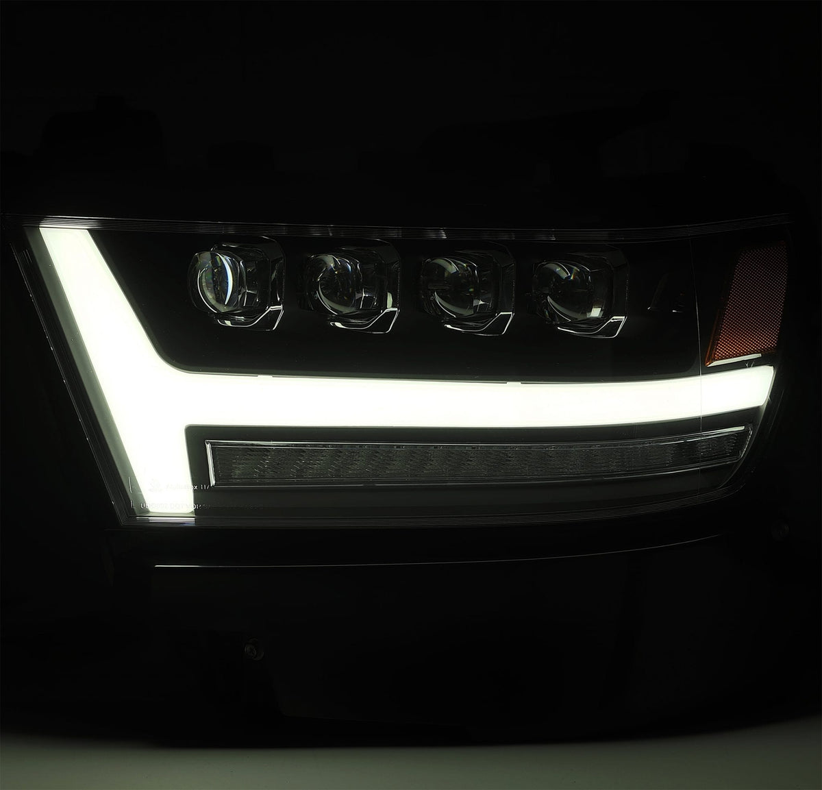 AlphaRex 880518 19-20 Ram 1500 HD NOVA LED Projector Headlight Plank Style Matte Black with Activation Light/Sequential Signal/DRL