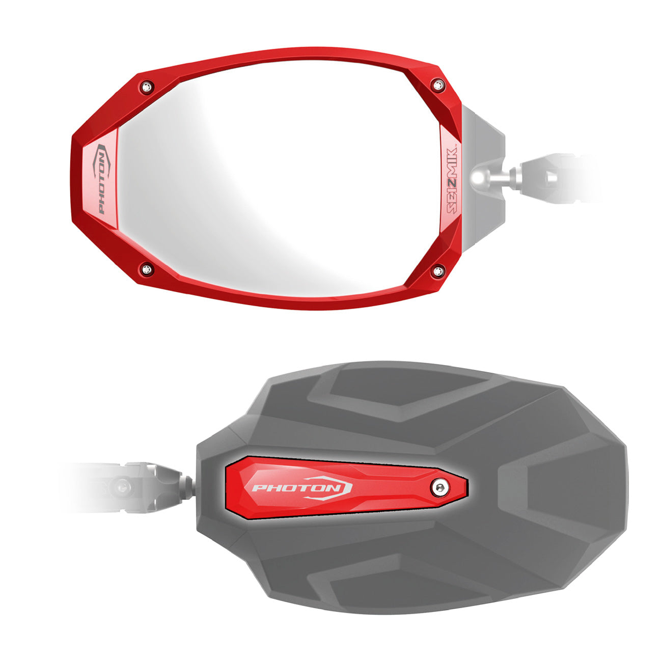 Seizmik 04+ Can Am/Hon/Kaw/Kub/Polaris/Yam Photon Sideview Mirror - 2 in. Clamp Pair 56-18108