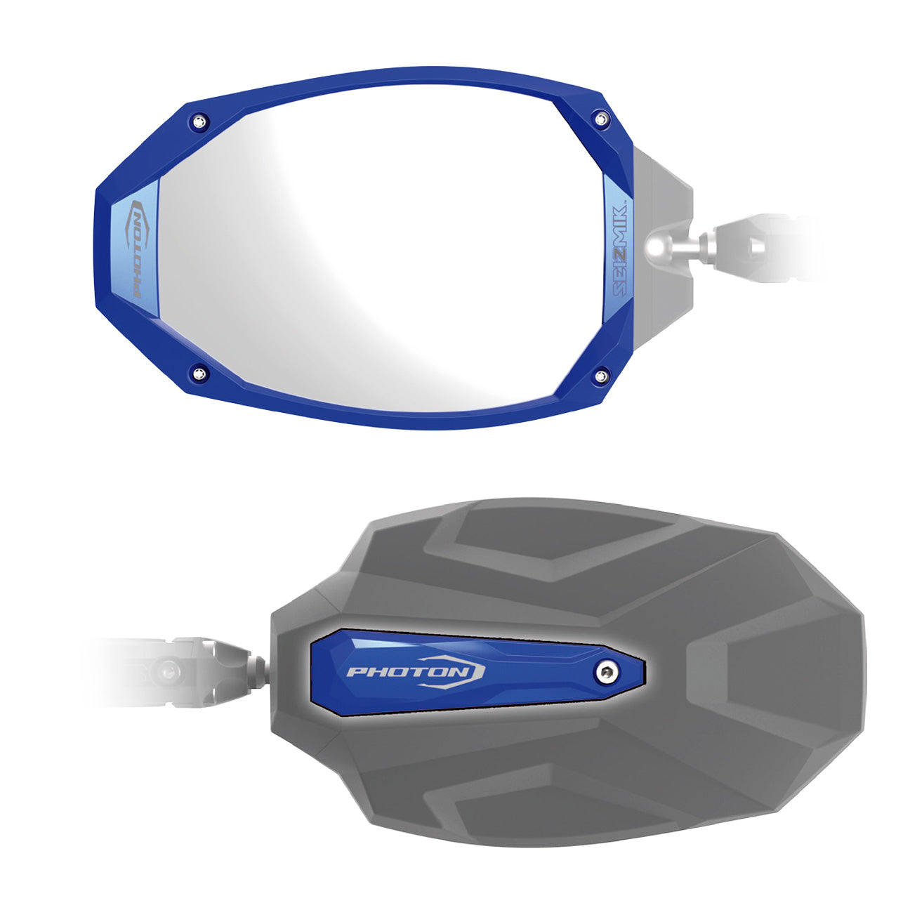 Seizmik 04+ Can Am/Hon/Kaw/Kub/Polaris/Yam Photon Sideview Mirror - 2 in. Clamp Pair 56-18108