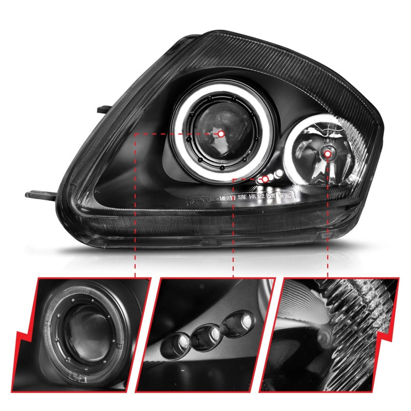 ANZO 2000-2005 Mitsubishi Eclipse LED Projector Headlights
