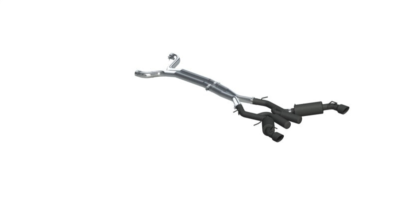 MBRP 16-19 Chevy Camaro SS 6 Speed 3in Dual Cat Back - Black