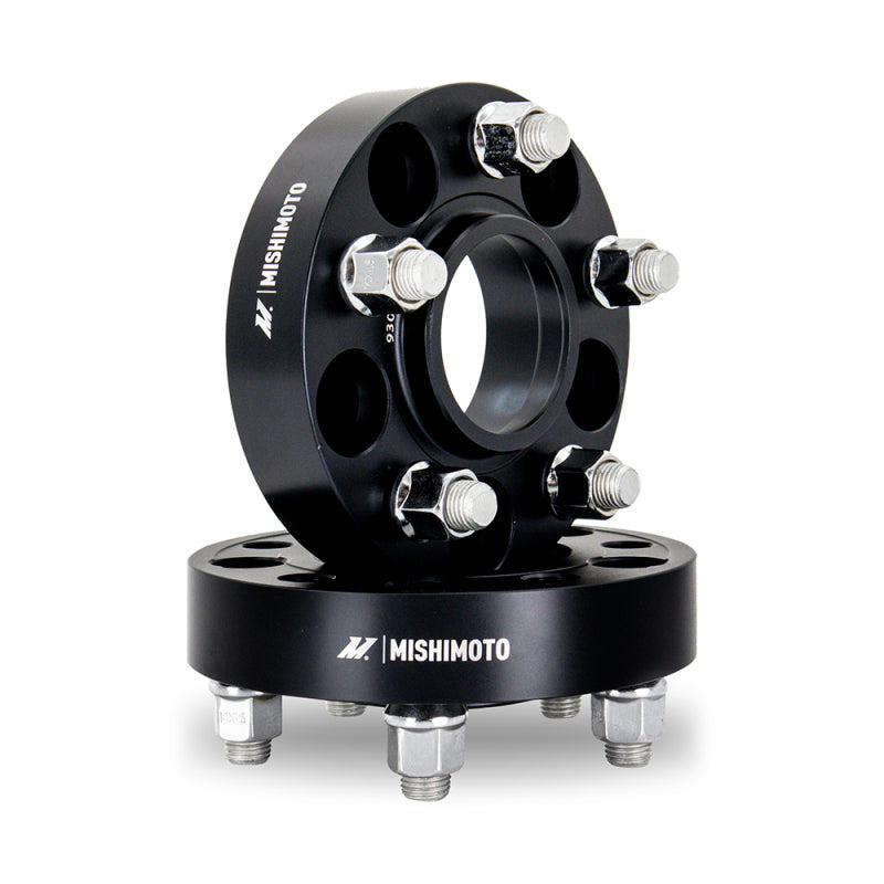 Mishimoto Wheel Spacers - 5x114.3 - 67.1 - 25 - M12 - Black - #MMWS-004-250BK