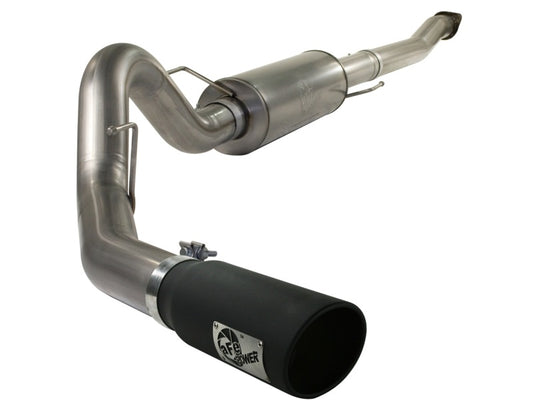 aFe MACHForce XP Exhaust Cat-Back SS-409 4in Black Tip 11-12 Ford F-150 EcoBoost V6-3.5L (tt) - #49-43041-B