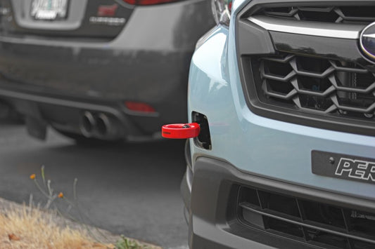 PERRIN 22-26 Subaru WRX / 18-23 Crosstrek / 20-25 OBXT / 17-23 Impreza Tow Hook Kit (Front) - Red
