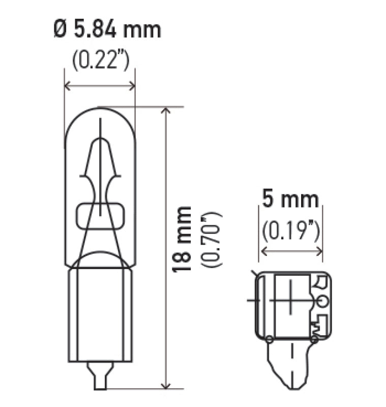 HELLA 37 12V 1.3W W2x4.6d T1.75 Bulb Pack of 10