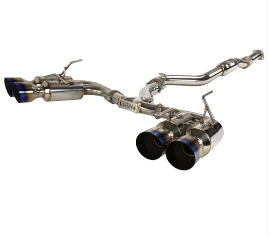 Invidia HS08ST5GM4ST 08-14 Subaru STI 11-14 WRX Hatchback R400 Quad Titanium tip Cat-back Exhaust