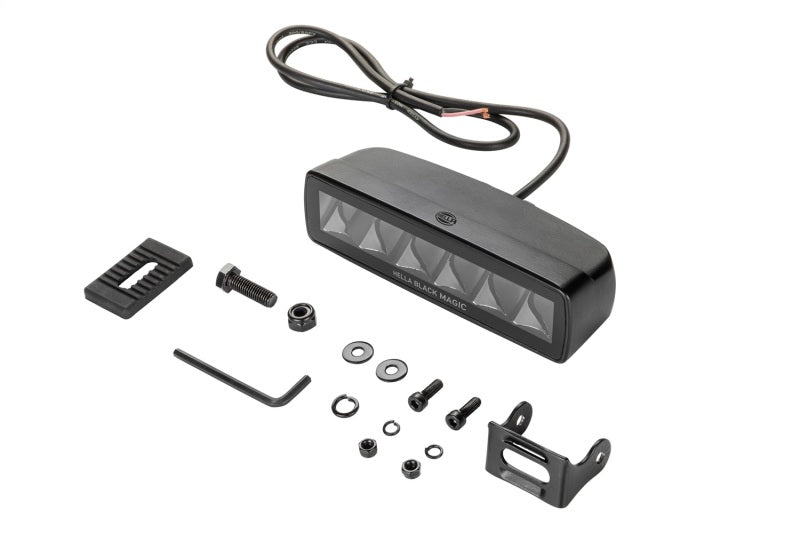 HELLA 358176211 Black Magic 6 LED Mini Light Bar - Spot Beam