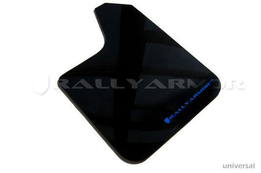 Rally Armor UR Mud Flaps - Universal - Black/Blue Logo - #MF12-UR-BLK/BL