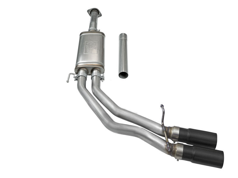 aFe Rebel Exhausts 3in SS Cat-Back 15-16 Ford F-150 EcoBoost V6 2.7/3.5L V8 5.0L w/ Black Tips - #49-43081-B