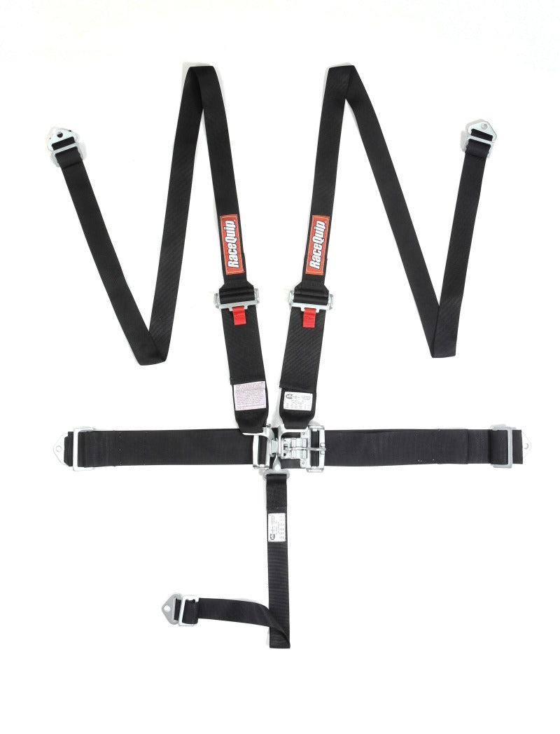 RaceQuip 717007 Black Latch & Link 5-Point Head & Neck Restraint Seat Belt