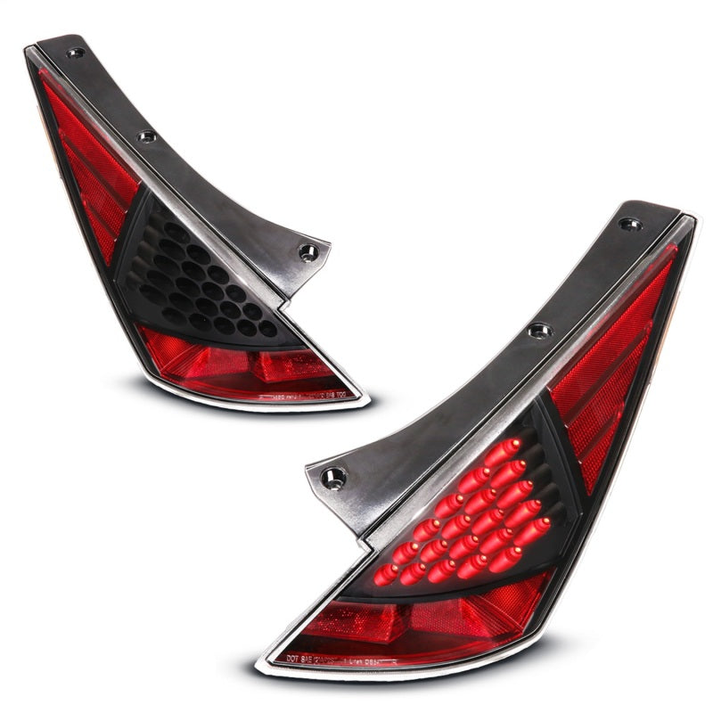 ANZO 2003-2007 Nissan 350Z LED Taillights Black