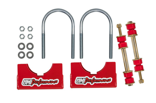 UMI Performance 2244-275-R Rear End Sway Bar Installation Kit Stock Rear Red