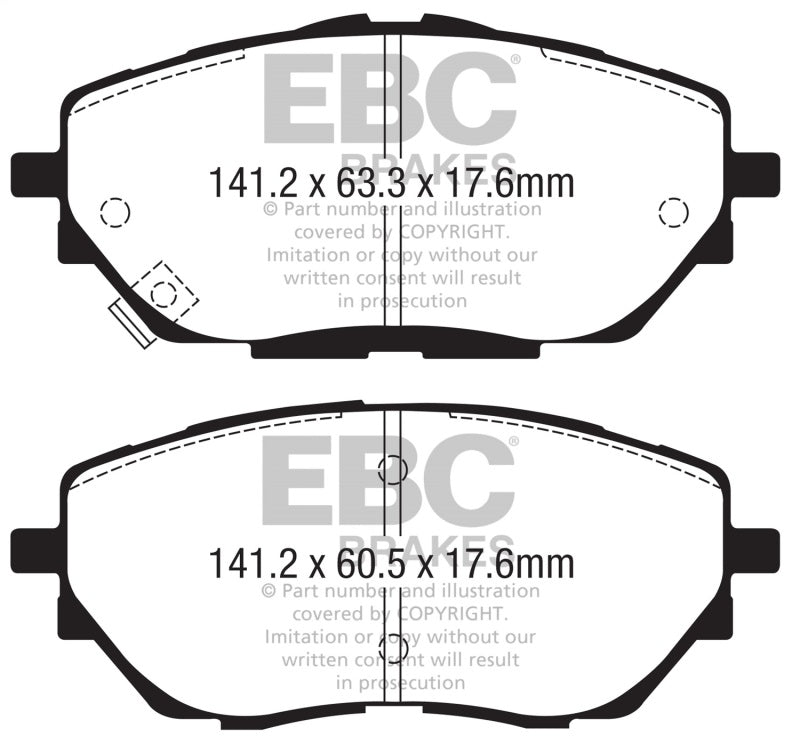 EBC 2017+ Toyota C-HR 2.0L Yellowstuff Front Brake Pads DP42368R