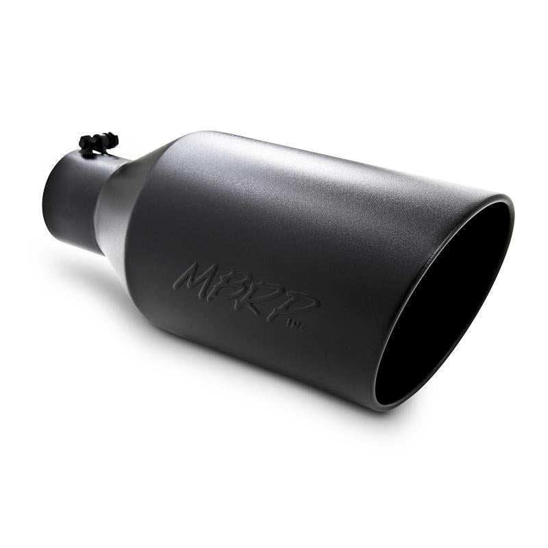 MBRP T5128BLK 8in O.D. Rolled End Exhaust Tip (Black Coated)