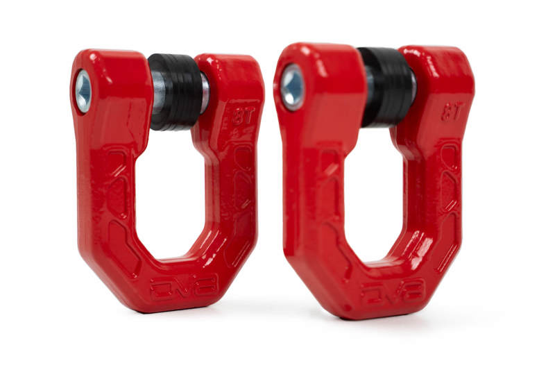 DV8 Offroad Elite Series D-Ring Shackles - Pair (Red) - #UNSK-01RD