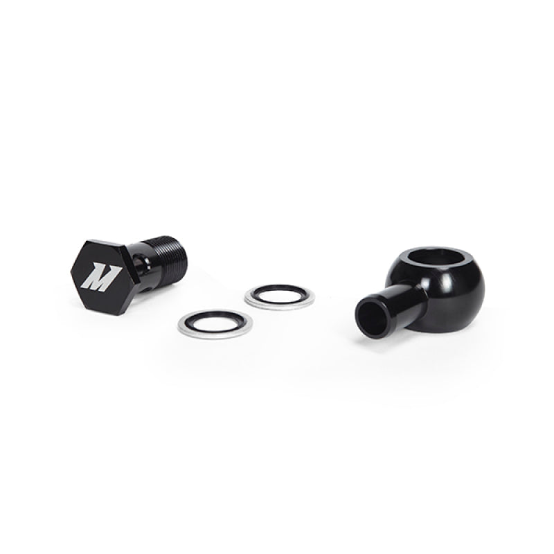 Mishimoto M20 x 5/8 Straight Black Banjo Fitting w/ Bolt - #MMBB-STBK