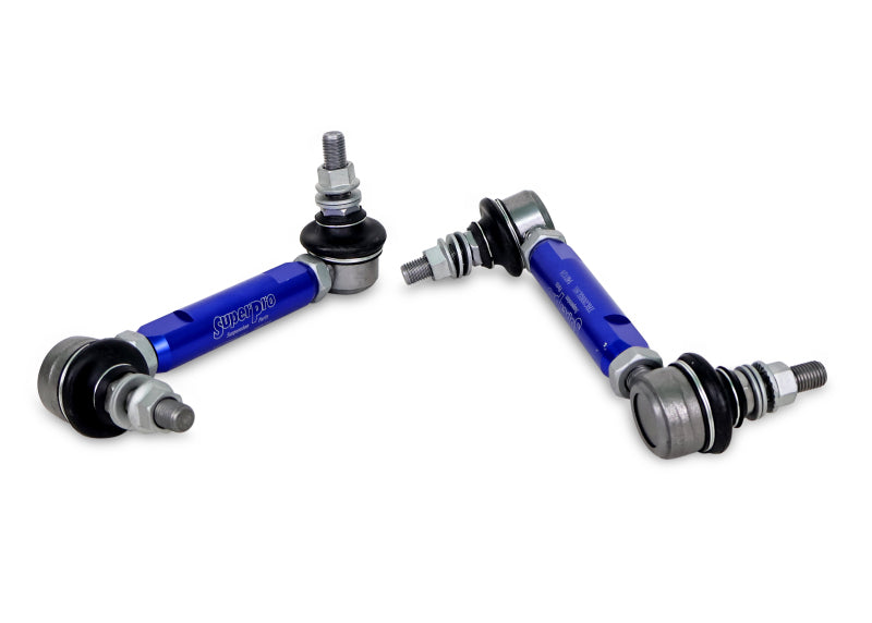 SuperPro Rear Sway Bar Link Kit - Heavy Duty Adjustable (140mm-185mm Length, 10mm Studs)
