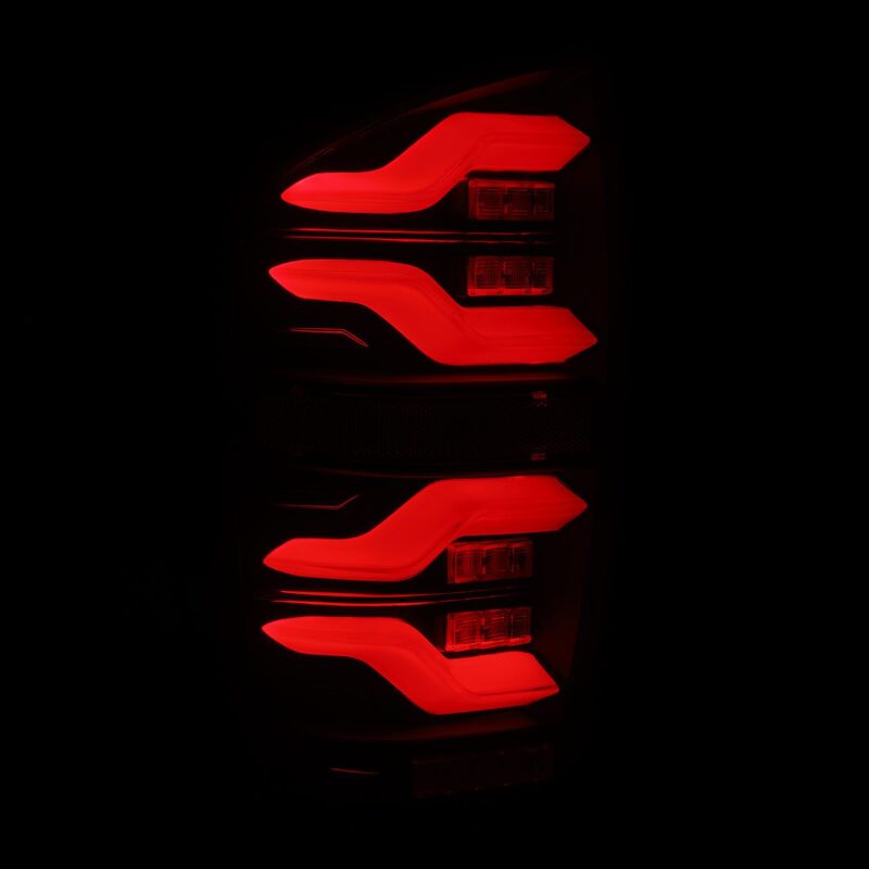 AlphaRex 680090 16-21 Toyota Tacoma LUXX LED Taillights Black w/Activation Light/Sequential Signal