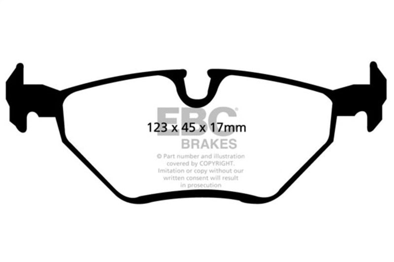 EBC 1999-2002 BMW Z3 2.5 Yellowstuff Rear Brake Pads DP41289R