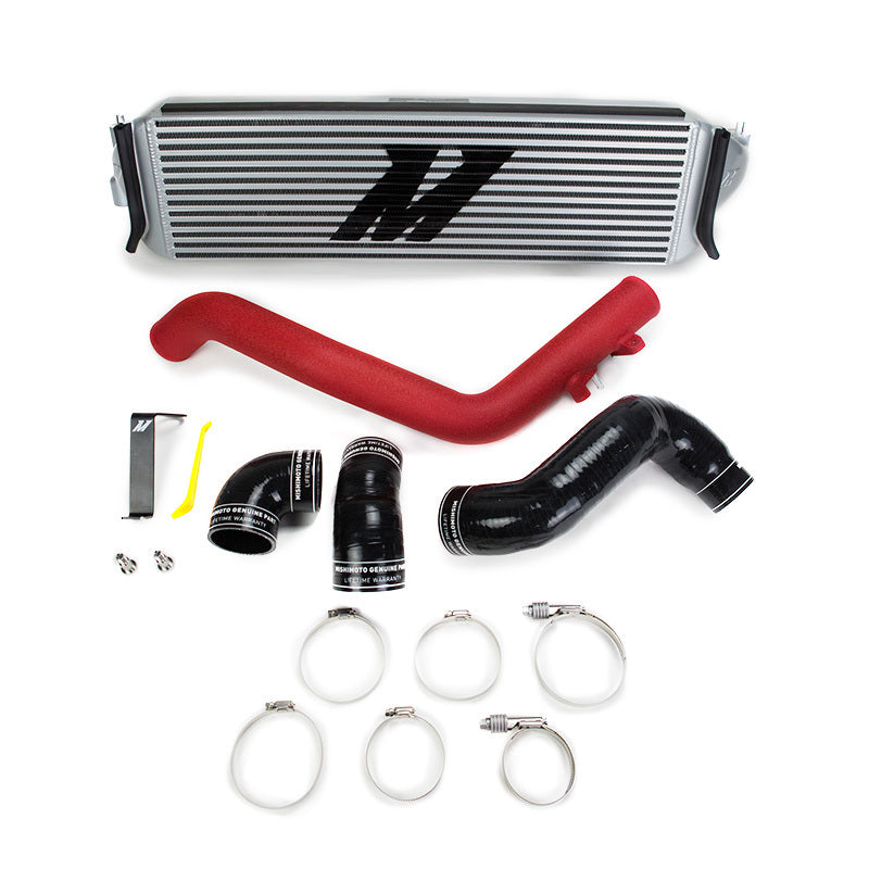 Mishimoto 2017+ Honda Civic Type R Intercooler Kit - Silver Intercooler Red Piping - #MMINT-CTR-17KSLWRD