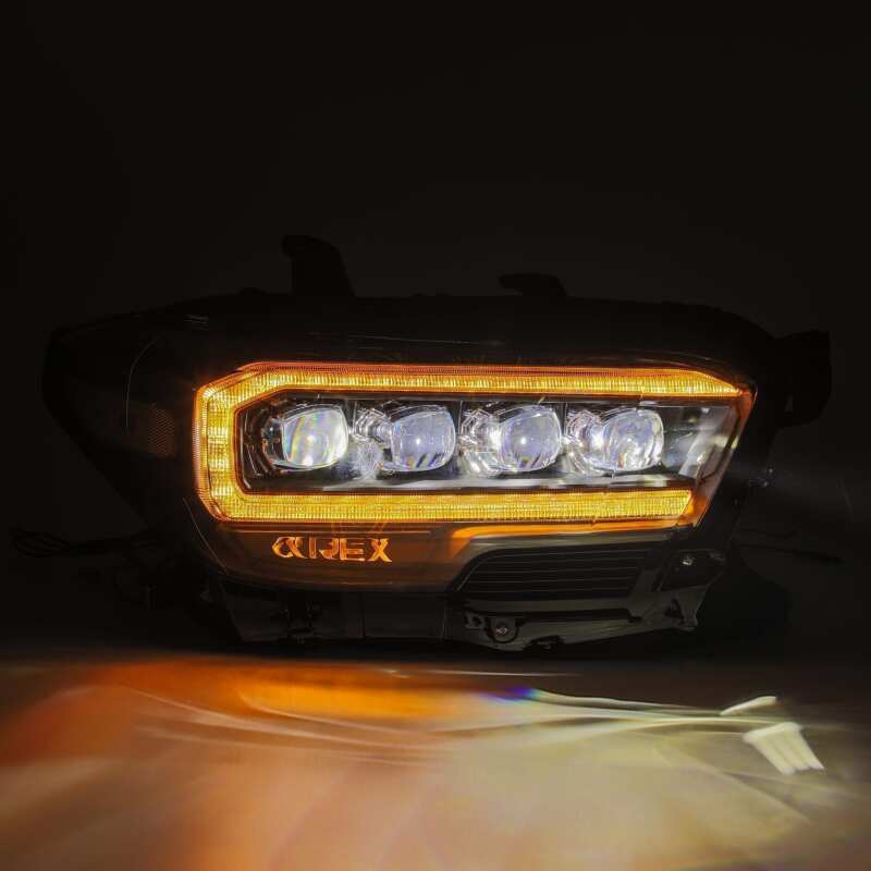 AlphaRex 880706 16-20 Toyota Tacoma NOVA LED Projector Headlights Plank Style Chrome with Activation Light