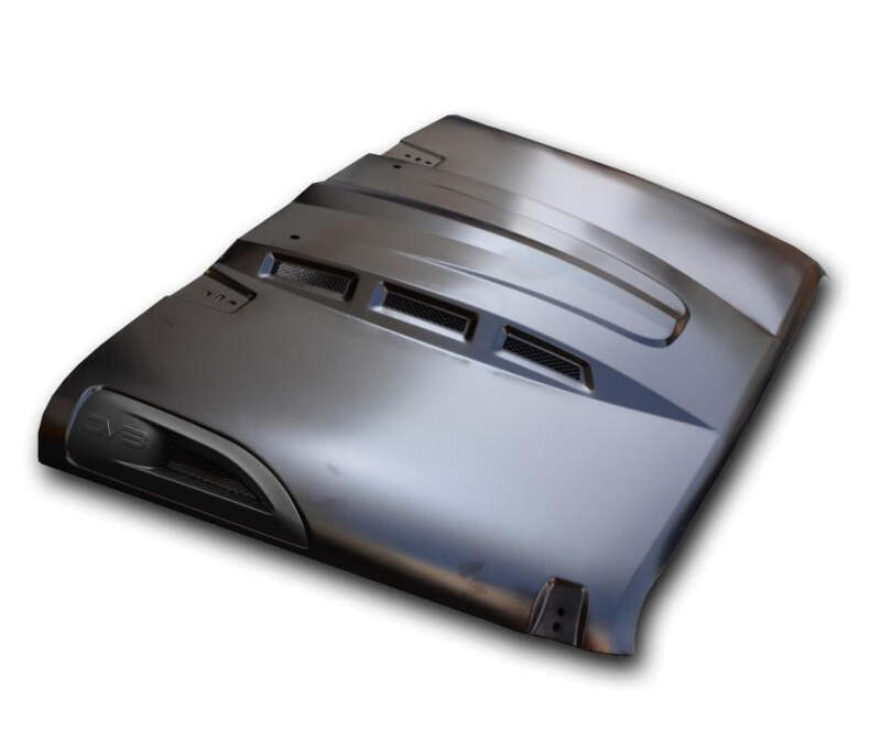 DV8 Offroad 07-18 Jeep Wrangler JK Metal Heat Dispersion Hood - Primer Black - #HDMB07-02