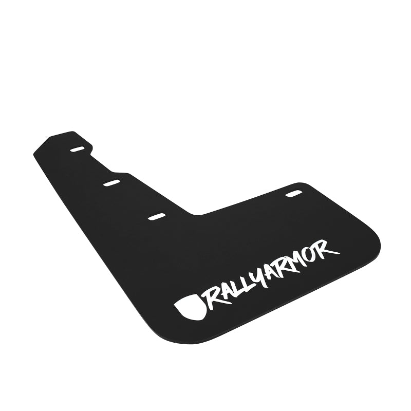 Rally Armor UR Mud Flaps - 2015-2021 Subaru WRX / WRX STI - Black/White Logo - #MF32-UR-BLK/WH-X