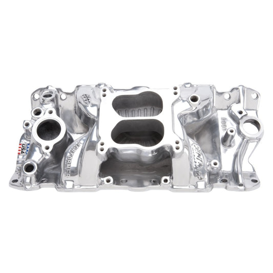 Edelbrock 26011 SBC Performer Air Gap Manifold Polished