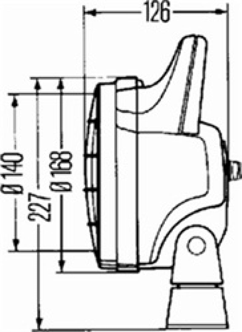 HELLA H15470001 Matador H3 12V 55W Halogen Work Lamp Close Range