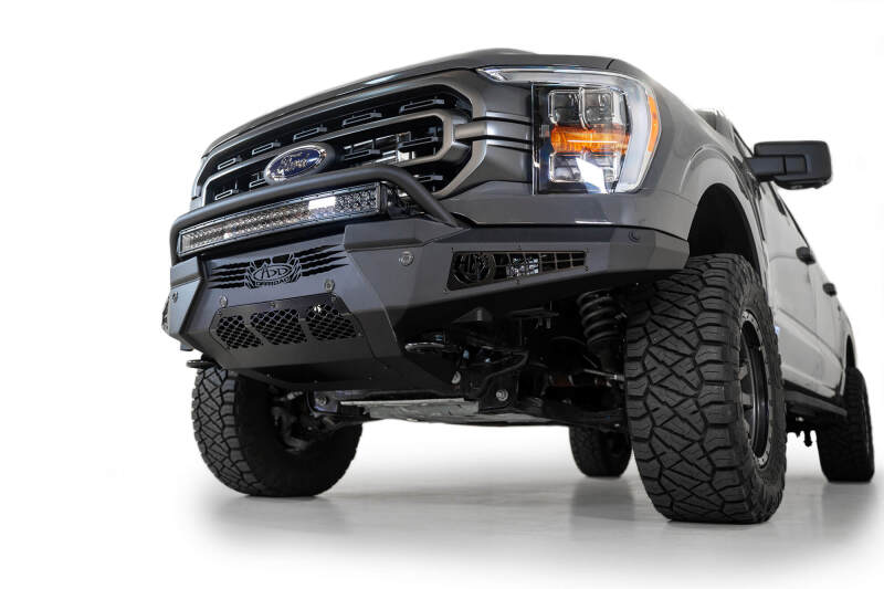 Addictive Desert Designs for 2021 Ford F-150 HoneyBadger Front Bumper w/ Top Hoop