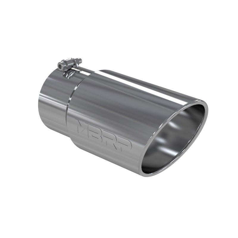 MBRP T5075 Exhaust Tip - 6" OD Angled Rolled End 5" inlet 12" length | T304 Stainless