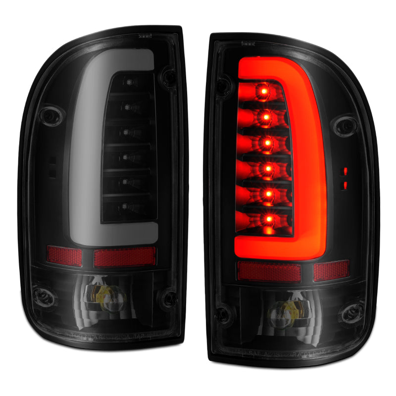 ANZO 1995-2004 Toyota Tacoma LED Taillights Black Housing Smoke Lens (Pair)