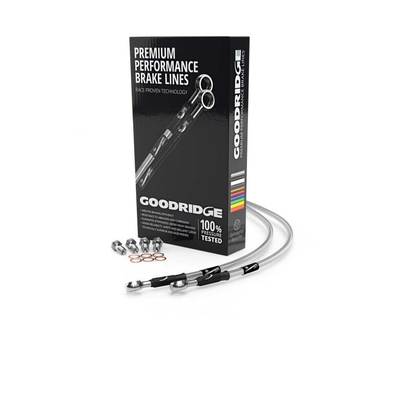 Goodridge 17-19 Polaris RZR 570 (Excl 570S) Stainless Steel Brake Line Kit 66015