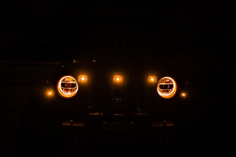 DV8 Offroad 2018+ Jeep JL Grill Amber Marker Lights - #GRJL-02