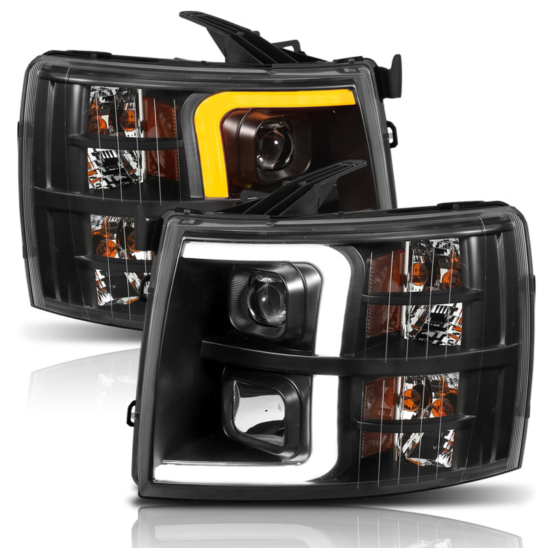 ANZO 2007-2014 Chevrolet Silverado 2500 HD LED Projector Headlights