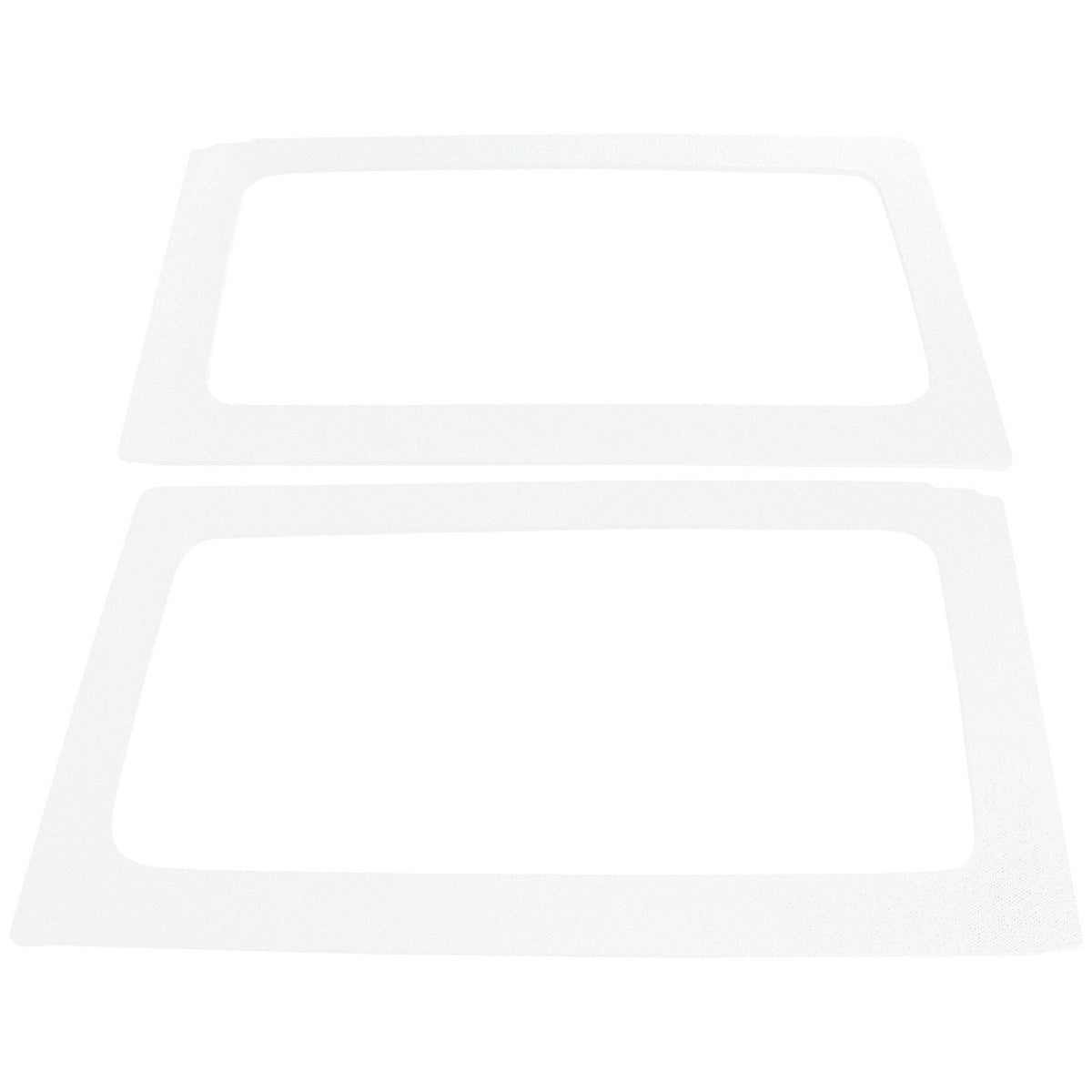 DEI for 2011-2018 Jeep Wrangler JK 2-Door Boom Mat Rear Side Window Trim - 2 Piece - White