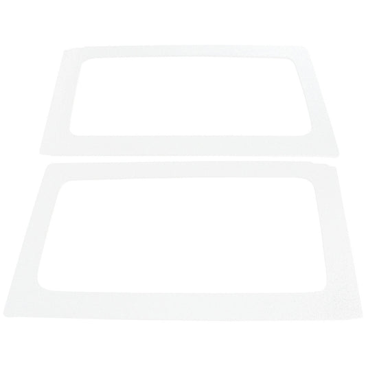 DEI for 2011-2018 Jeep Wrangler JK 2-Door Boom Mat Rear Side Window Trim - 2 Piece - White