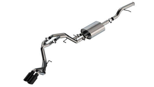 Borla 140854BC 21-22 Chevrolet Tahoe 5.3L V8 AT 2/4WD Touring Cat-Back Exhaust (Black Chrome) - #140854BC