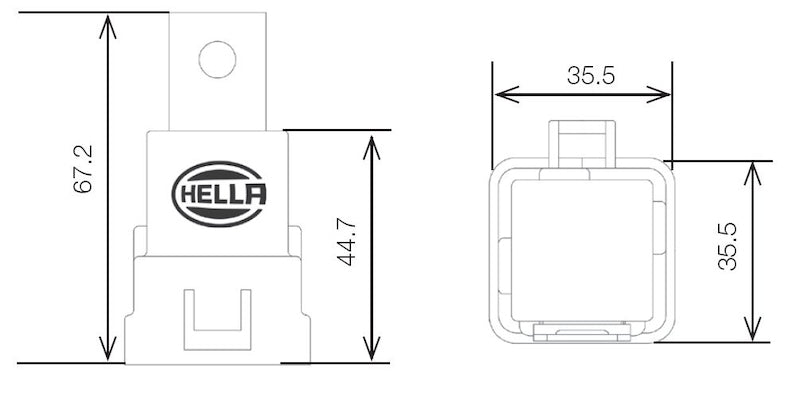 HELLA 007794301 Relay 12V 20/40A SPDT with Resistor Weatherproof Bracket