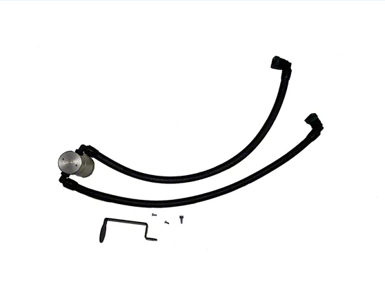 J&L 23-2025 Chevrolet Corvette Z06 Oil Separator 3.0 PCV Side - Clear Anodized - #3127P-C