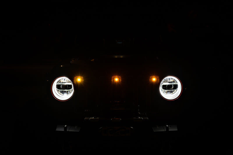 DV8 Offroad 2018+ Jeep JL Grill Amber Marker Lights - #GRJL-02