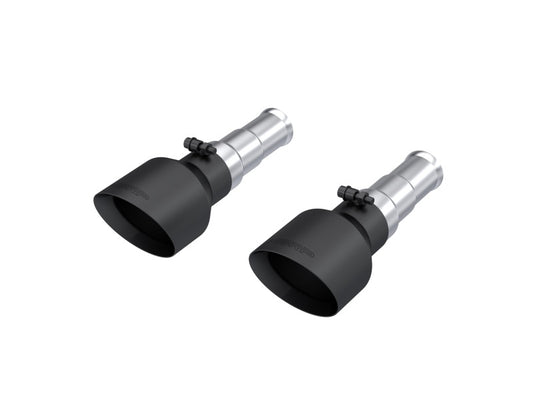 MBRP 1500 5.7L Hemi 3in Inlet 5in OD Dual-Wall T304 BLK Tips - Pairs