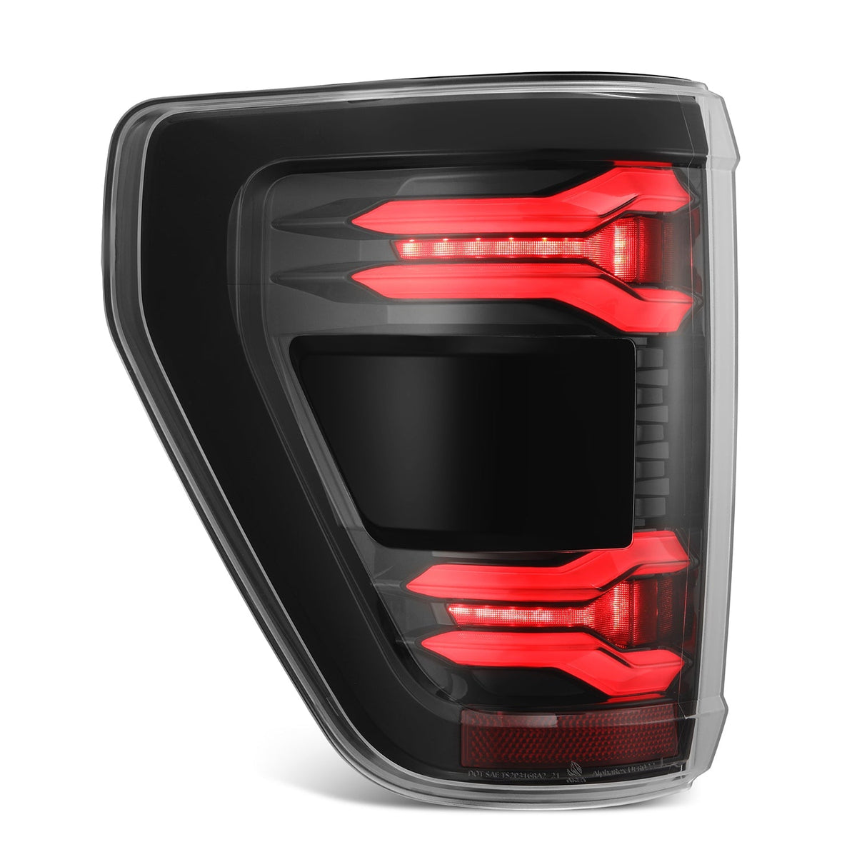 AlphaRex 653060 21-23 Ford F-150 LUXX LED Taillights - Alpha-Black with BLIS