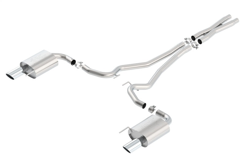Borla 140591 Atak S Cat-Back 15-17 Ford Mustang GT 5.0L V8 MT/AT 2.5in pipe 4in tip - #140591