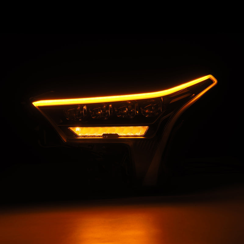 AlphaRex 880872 22-23 Toyota Tundra NOVA-Series Headlights Black w/Amber DRL - Req 810029 OR 810030